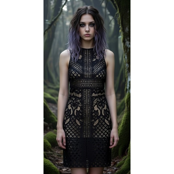 KEEPSAKE the Label Dresses & Skirts - Lace Sheath Sleeveless Midi Dress Whimsygoth Fairy Grunge Feminine‎ Indie Sleeze